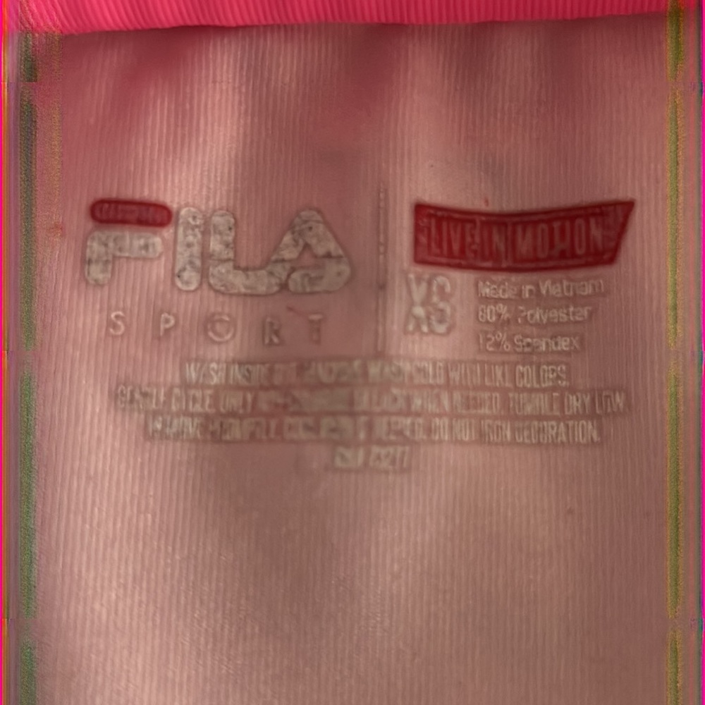 FILA pink to purple T shirt XS - Picture 4 of 4